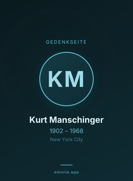 Gedenkportrait von Kurt Manschinger