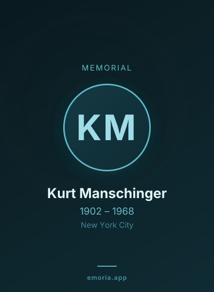Memorial portrait of Kurt Manschinger