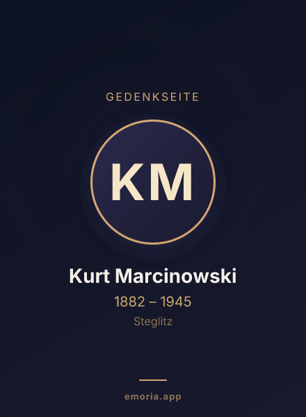 Gedenkportrait von Kurt Marcinowski