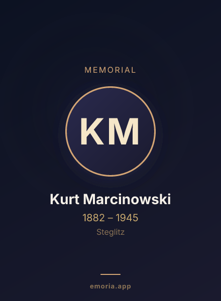 Memorial portrait of Kurt Marcinowski