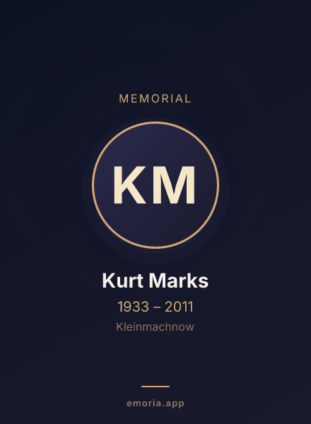Memorial portrait of Kurt Marks