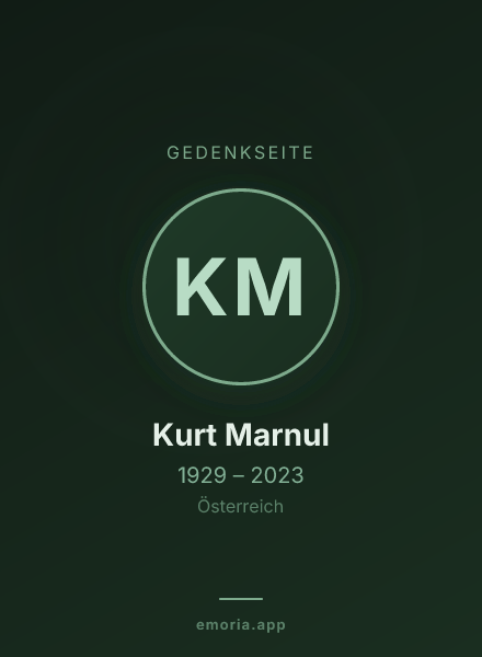 Gedenkportrait von Kurt Marnul
