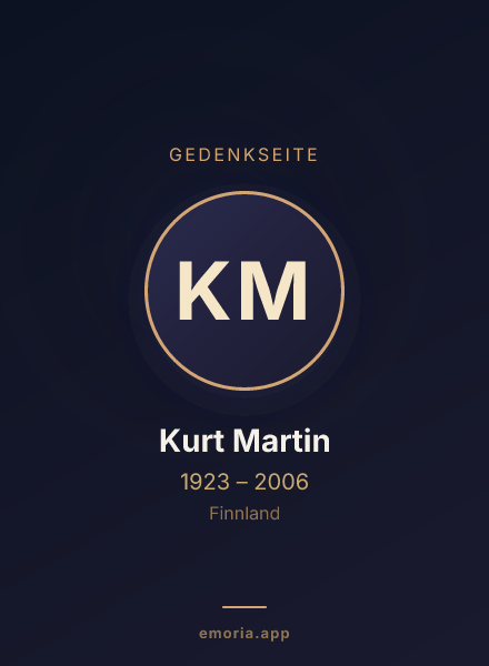 Gedenkportrait von Kurt Martin
