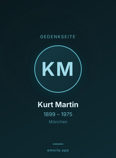 Gedenkportrait von Kurt Martin
