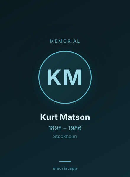 Memorial portrait of Kurt Matson