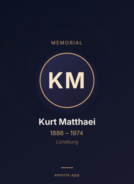 Memorial portrait of Kurt Matthaei