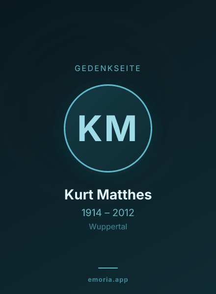 Gedenkportrait von Kurt Matthes