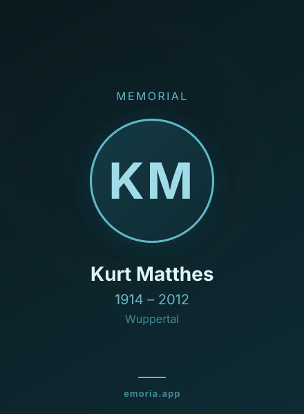 Memorial portrait of Kurt Matthes