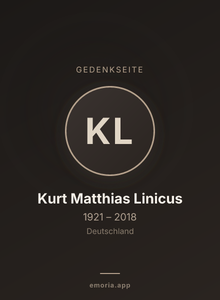 Gedenkportrait von Kurt Matthias Linicus