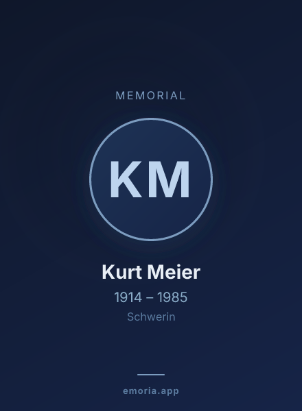 Memorial portrait of Kurt Meier