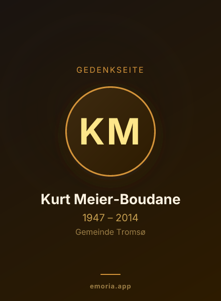 Gedenkportrait von Kurt Meier-Boudane