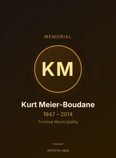 Memorial portrait of Kurt Meier-Boudane