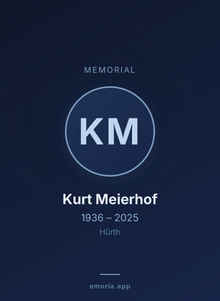 Memorial portrait of Kurt Meierhof