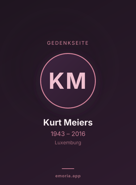 Gedenkportrait von Kurt Meiers
