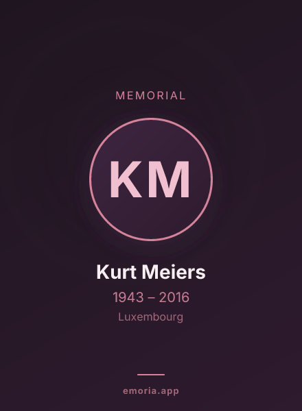 Memorial portrait of Kurt Meiers