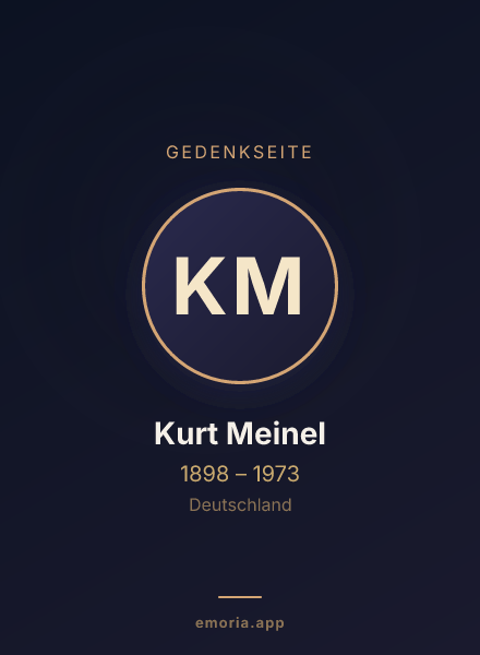 Gedenkportrait von Kurt Meinel