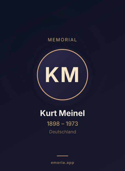 Memorial portrait of Kurt Meinel