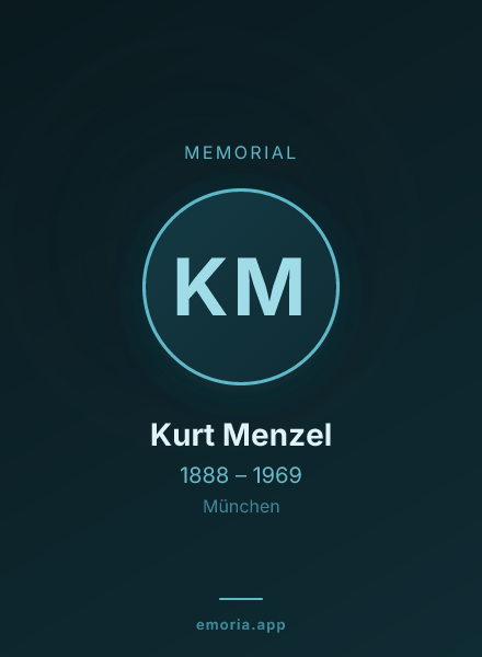 Memorial portrait of Kurt Menzel
