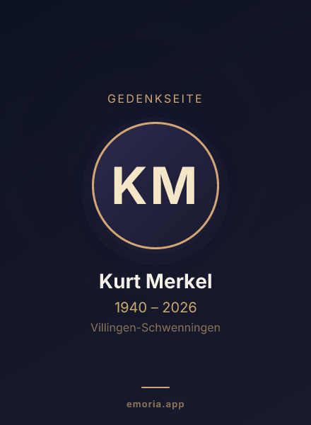 Gedenkportrait von Kurt Merkel
