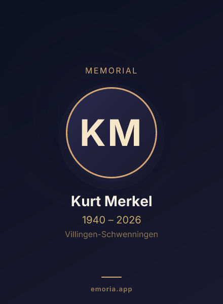 Memorial portrait of Kurt Merkel