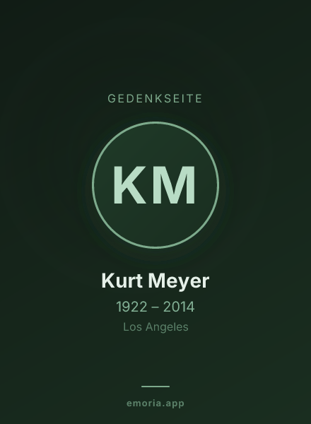 Gedenkportrait von Kurt Meyer