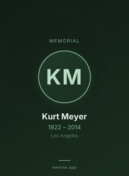 Memorial portrait of Kurt Meyer