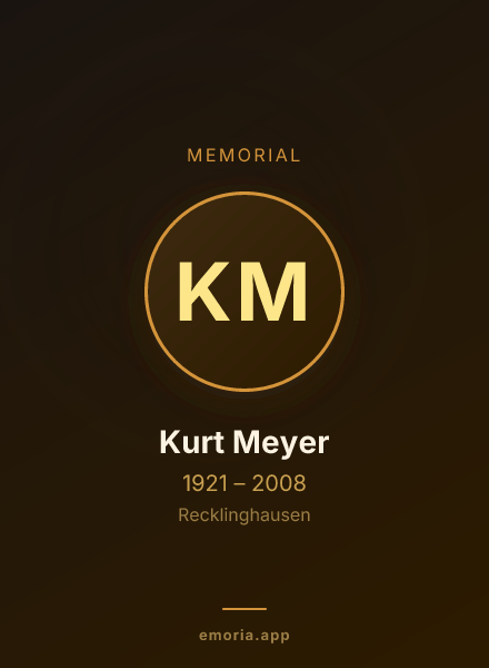 Memorial portrait of Kurt Meyer