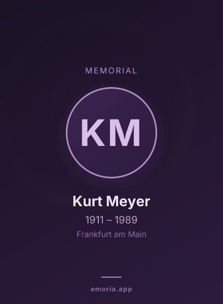 Memorial portrait of Kurt Meyer