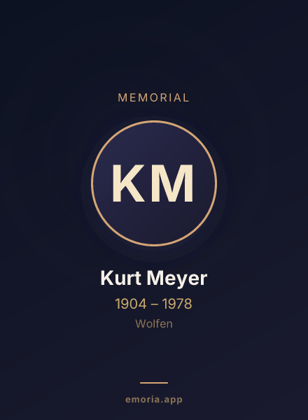 Memorial portrait of Kurt Meyer