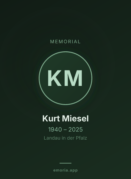 Memorial portrait of Kurt Miesel