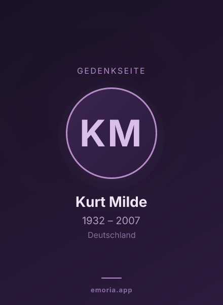 Gedenkportrait von Kurt Milde