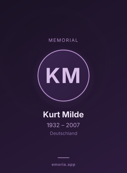 Memorial portrait of Kurt Milde
