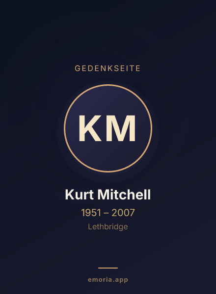 Gedenkportrait von Kurt Mitchell