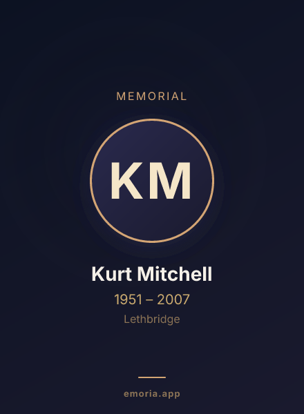 Memorial portrait of Kurt Mitchell
