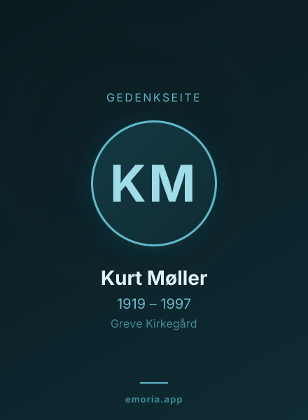 Gedenkportrait von Kurt Møller