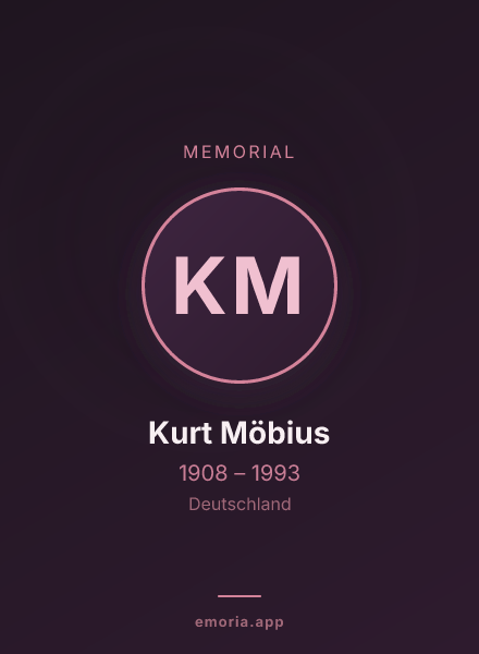 Memorial portrait of Kurt Möbius