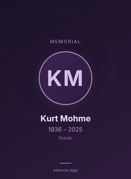 Memorial portrait of Kurt Mohme