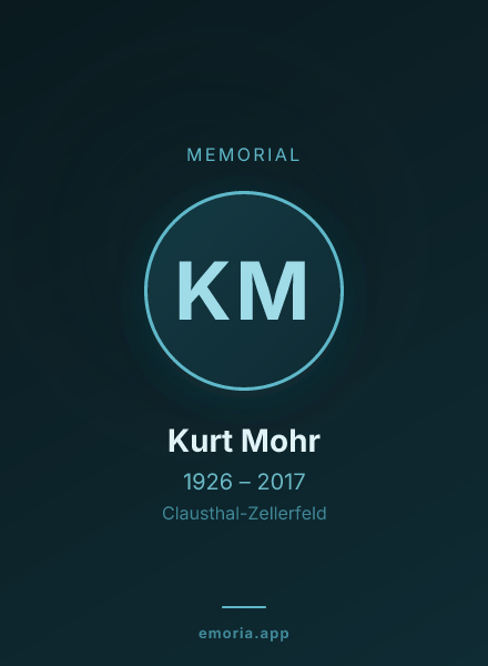 Memorial portrait of Kurt Mohr