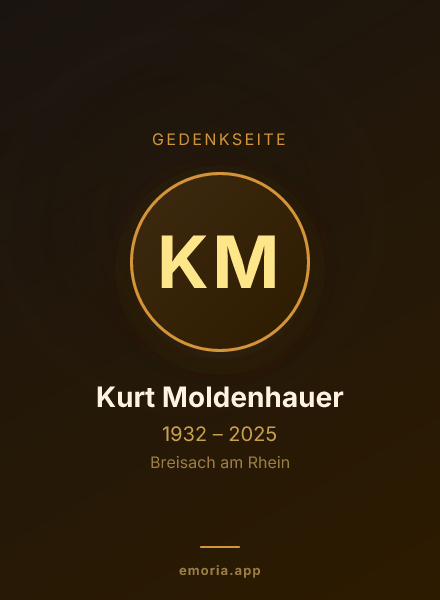 Gedenkportrait von Kurt Moldenhauer