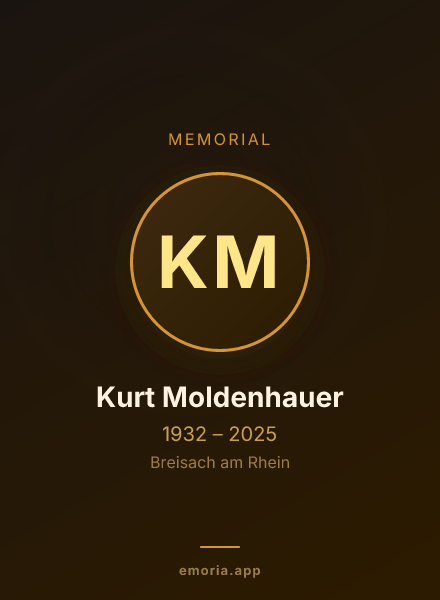 Memorial portrait of Kurt Moldenhauer