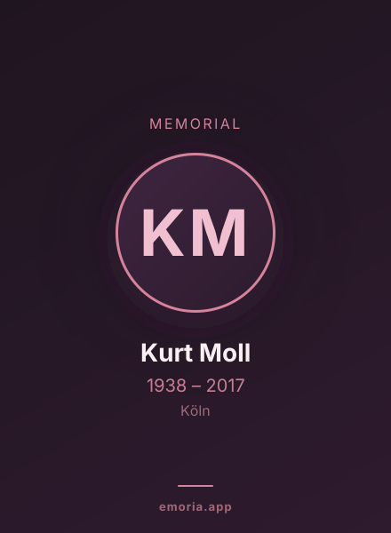 Memorial portrait of Kurt Moll