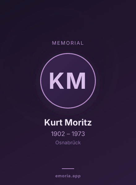 Memorial portrait of Kurt Moritz
