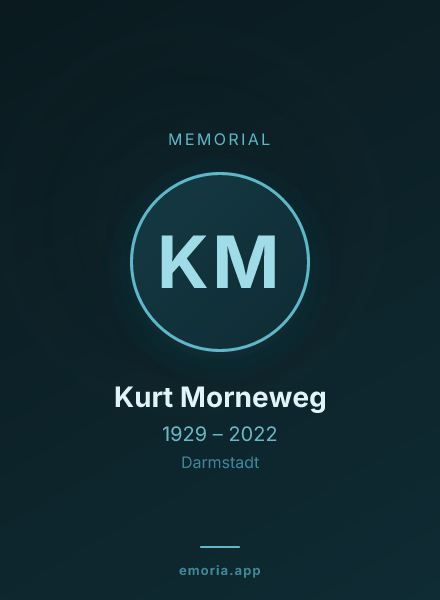 Memorial portrait of Kurt Morneweg