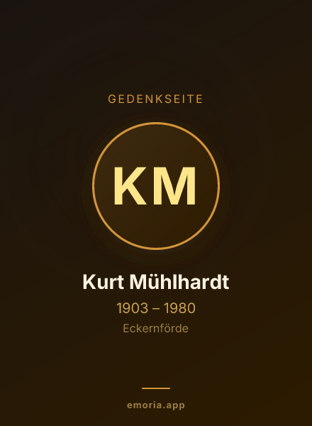 Gedenkportrait von Kurt Mühlhardt