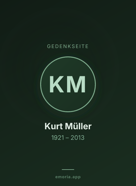 Gedenkportrait von Kurt Müller