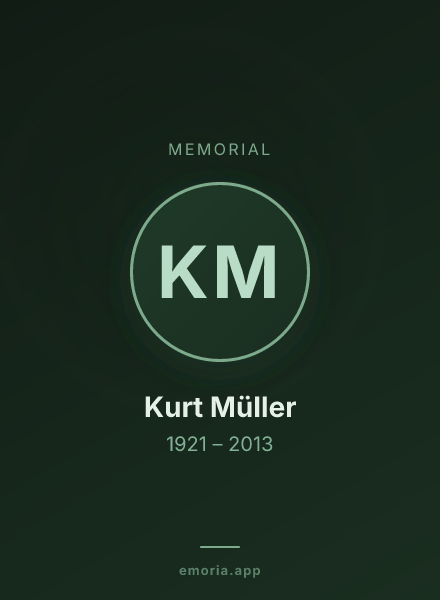 Memorial portrait of Kurt Müller