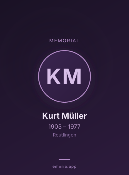 Memorial portrait of Kurt Müller