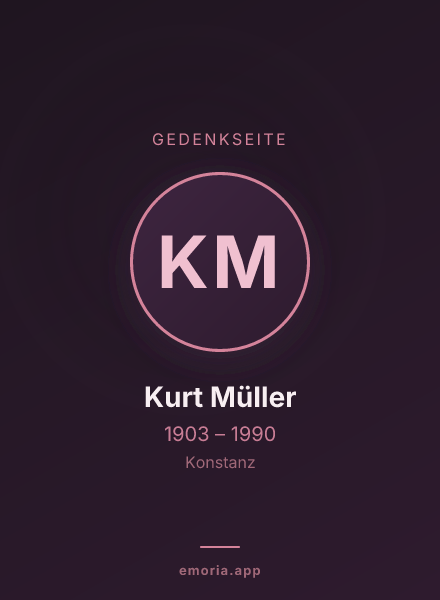 Gedenkportrait von Kurt Müller