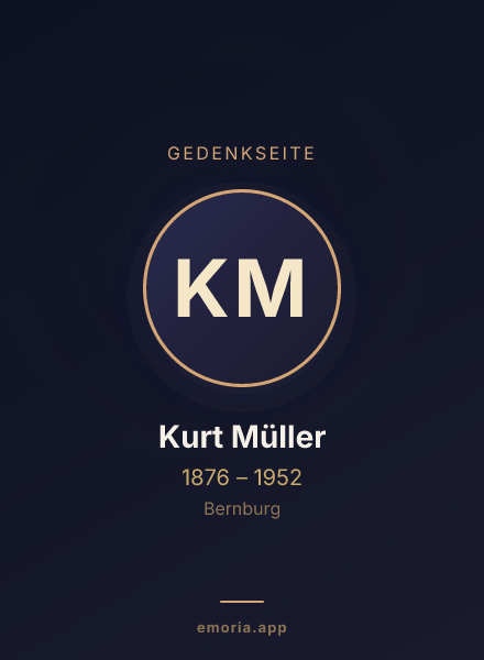 Gedenkportrait von Kurt Müller