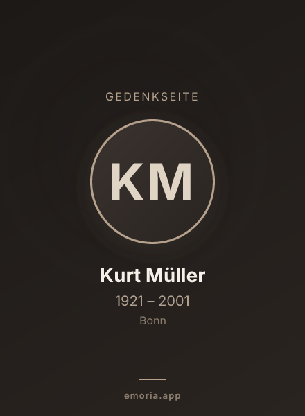 Gedenkportrait von Kurt Müller